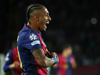 Raphinha Dias celebrates a goal during the match between FC Barcelona and BSC Young Boys in the week 2 of the League Stage of the UEFA Champ...