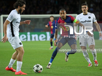 Raphinha Dias plays during the match between FC Barcelona and BSC Young Boys in the week 2 of the League Stage of the UEFA Champions League...