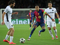 Raphinha Dias plays during the match between FC Barcelona and BSC Young Boys in the week 2 of the League Stage of the UEFA Champions League...