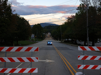 Storm damage from Hurricane Helene is seen in Asheville, North Carolina on October 1, 2024. (