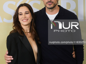 Celia Freijeiro (L) and Andres Valencoso (R) attend the photocall for ''Regreso a las Sabinas'' in Madrid, Spain, on February 10, 2024. (