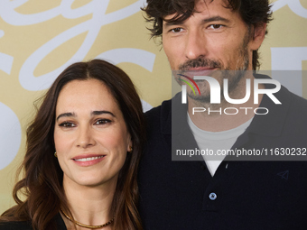 Celia Freijeiro (L) and Andres Valencoso (R) attend the photocall for ''Regreso a las Sabinas'' in Madrid, Spain, on February 10, 2024. (