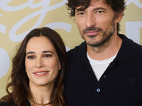 Celia Freijeiro (L) and Andres Valencoso (R) attend the photocall for ''Regreso a las Sabinas'' in Madrid, Spain, on February 10, 2024. (