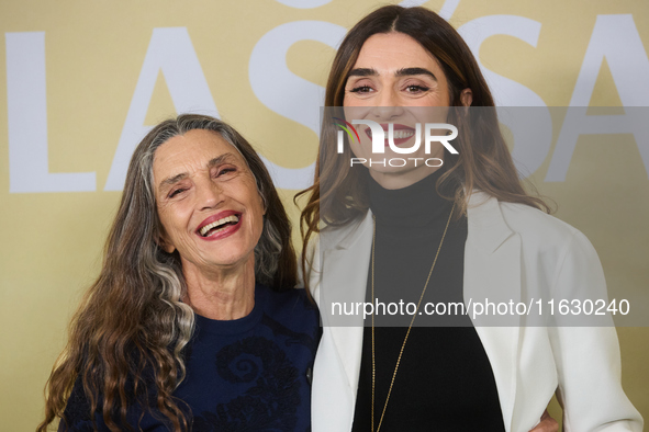 Angela Molina (L) and Olivia Molina (R) attend a photocall for 'Regreso a las Sabinas' in Madrid, Spain, on February 10, 2024. 