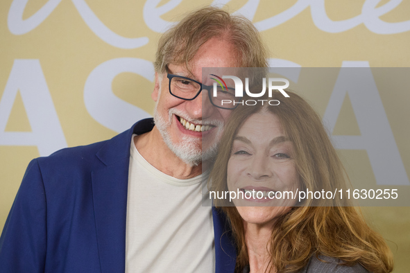 Nancho Novo (L) and Maria Casal (R) attend a photocall for 'Regreso a las Sabinas' in Madrid, Spain, on February 10, 2024. 