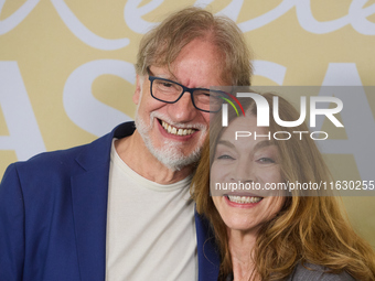 Nancho Novo (L) and Maria Casal (R) attend a photocall for 'Regreso a las Sabinas' in Madrid, Spain, on February 10, 2024. (