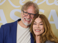 Nancho Novo (L) and Maria Casal (R) attend a photocall for 'Regreso a las Sabinas' in Madrid, Spain, on February 10, 2024. (