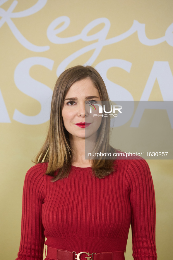 Natalia Sanchez attends a photocall for 'Regreso a las Sabinas' in Madrid, Spain, on February 10, 2024. 