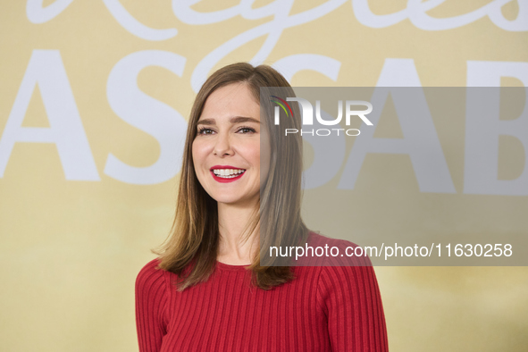 Natalia Sanchez attends a photocall for 'Regreso a las Sabinas' in Madrid, Spain, on February 10, 2024. 