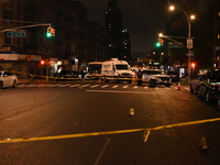 Two men are shot, and one man is killed in the Washington Heights section of Manhattan, New York, United States, on October 2, 2024. On Wedn...