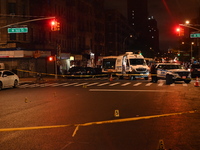 Two men are shot, and one man is killed in the Washington Heights section of Manhattan, New York, United States, on October 2, 2024. On Wedn...