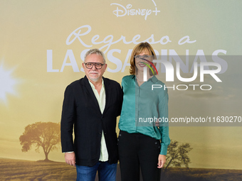 Jordi Frades (L) and Eulalia Carrillo (R) attend the photocall for ''Regreso a las Sabinas'' in Madrid, Spain, on February 10, 2024. (