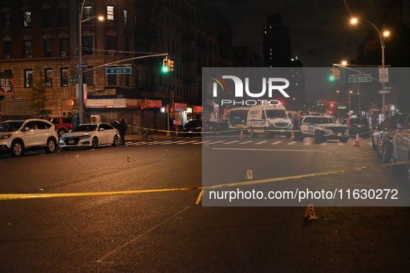 Two men are shot, and one man is killed in the Washington Heights section of Manhattan, New York, on October 2, 2024. On Wednesday morning a...