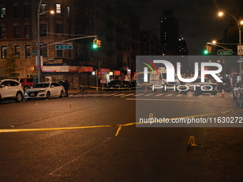 Two men are shot, and one man is killed in the Washington Heights section of Manhattan, New York, on October 2, 2024. On Wednesday morning a...