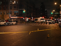 Two men are shot, and one man is killed in the Washington Heights section of Manhattan, New York, on October 2, 2024. On Wednesday morning a...