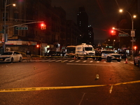 Two men are shot, and one man is killed in the Washington Heights section of Manhattan, New York, on October 2, 2024. On Wednesday morning a...