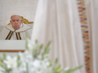 Pope Francis leads the mass for the opening session of the 16th Ordinary General Assembly of the Synod of Bishops in Vatican, on October 2,...