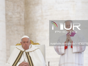 Pope Francis leads the mass for the opening session of the 16th Ordinary General Assembly of the Synod of Bishops in Vatican, on October 2,...