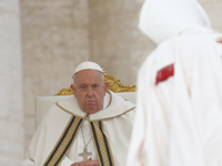 Pope Francis leads the mass for the opening session of the 16th Ordinary General Assembly of the Synod of Bishops in Vatican, on October 2,...