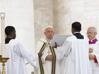 Pope Francis leads the mass for the opening session of the 16th Ordinary General Assembly of the Synod of Bishops in Vatican, on October 2,...