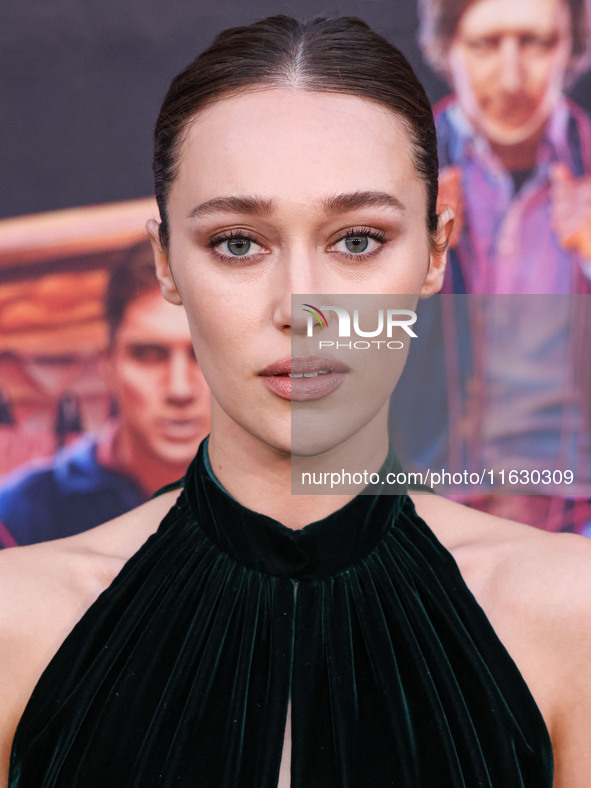 Alycia Debnam-Carey wearing Dior arrives at the 2024 Beyond Fest - Los Angeles Premiere Of Netflix's 'It's What's Inside' held at The Egypti...