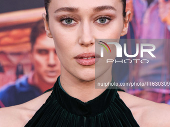 Alycia Debnam-Carey wearing Dior arrives at the 2024 Beyond Fest - Los Angeles Premiere Of Netflix's 'It's What's Inside' held at The Egypti...