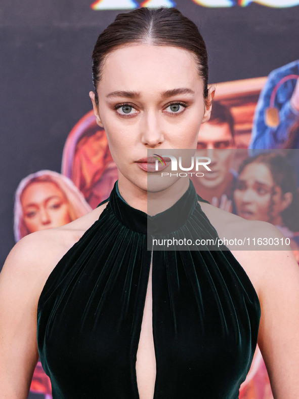 Alycia Debnam-Carey wearing Dior arrives at the 2024 Beyond Fest - Los Angeles Premiere Of Netflix's 'It's What's Inside' held at The Egypti...