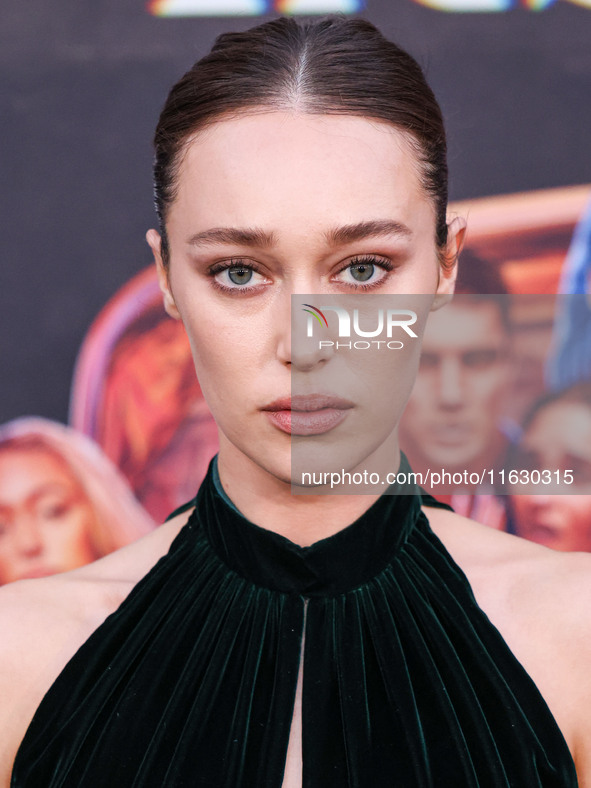 Alycia Debnam-Carey wearing Dior arrives at the 2024 Beyond Fest - Los Angeles Premiere Of Netflix's 'It's What's Inside' held at The Egypti...