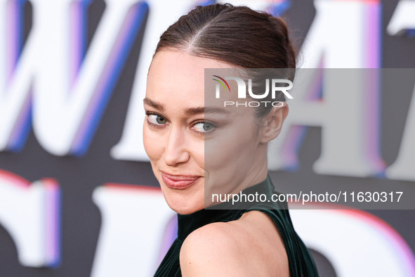 Alycia Debnam-Carey wearing Dior arrives at the 2024 Beyond Fest - Los Angeles Premiere Of Netflix's 'It's What's Inside' held at The Egypti...