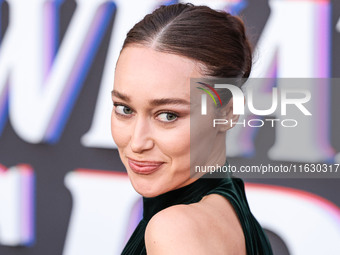 Alycia Debnam-Carey wearing Dior arrives at the 2024 Beyond Fest - Los Angeles Premiere Of Netflix's 'It's What's Inside' held at The Egypti...