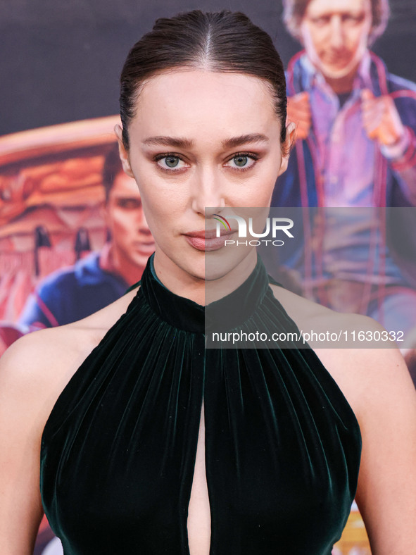 Alycia Debnam-Carey wearing Dior arrives at the 2024 Beyond Fest - Los Angeles Premiere Of Netflix's 'It's What's Inside' held at The Egypti...