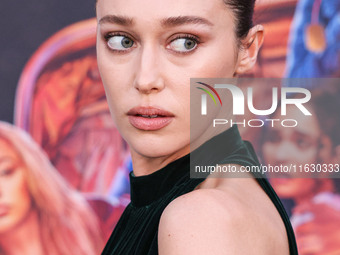 Alycia Debnam-Carey wearing Dior arrives at the 2024 Beyond Fest - Los Angeles Premiere Of Netflix's 'It's What's Inside' held at The Egypti...