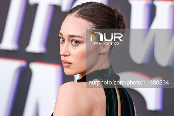 Alycia Debnam-Carey wearing Dior arrives at the 2024 Beyond Fest - Los Angeles Premiere Of Netflix's 'It's What's Inside' held at The Egypti...