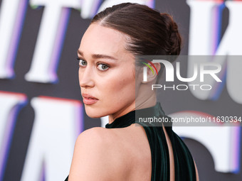 Alycia Debnam-Carey wearing Dior arrives at the 2024 Beyond Fest - Los Angeles Premiere Of Netflix's 'It's What's Inside' held at The Egypti...