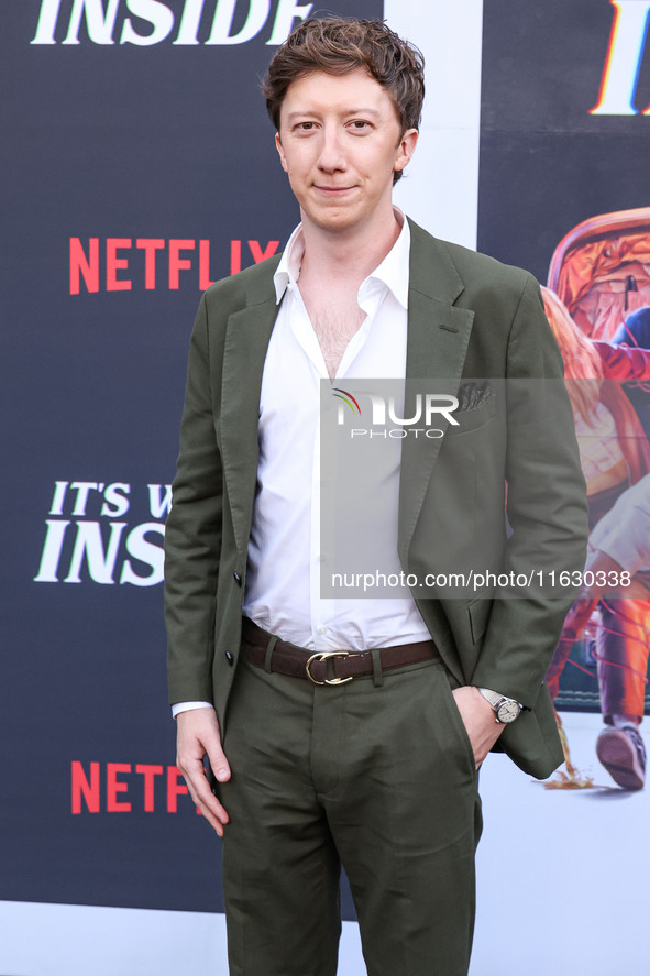 David Thompson arrives at the 2024 Beyond Fest - Los Angeles Premiere Of Netflix's 'It's What's Inside' held at The Egyptian Theatre Hollywo...