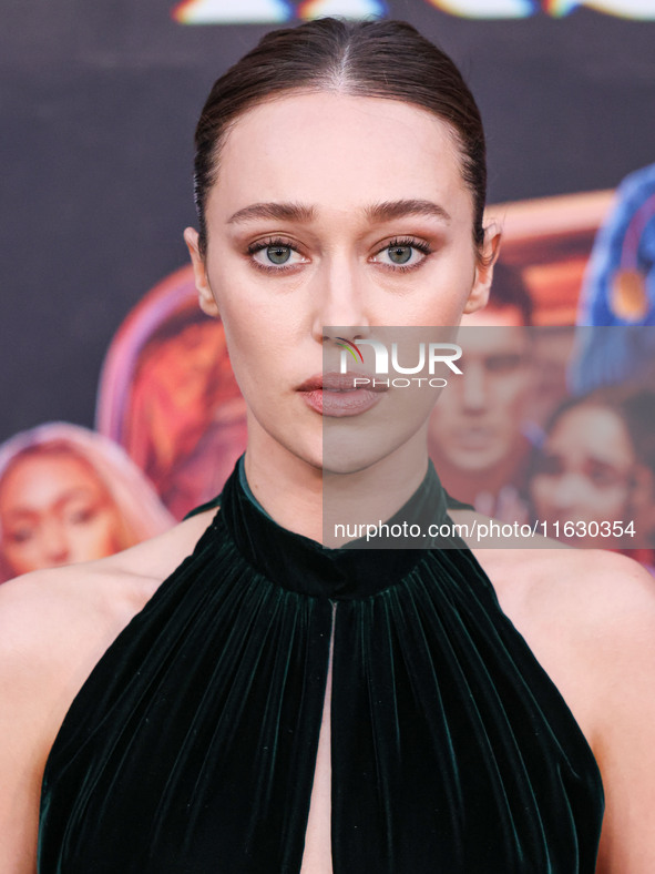 Alycia Debnam-Carey wearing Dior arrives at the 2024 Beyond Fest - Los Angeles Premiere Of Netflix's 'It's What's Inside' held at The Egypti...