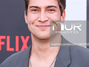 James Morosini arrives at the 2024 Beyond Fest - Los Angeles Premiere Of Netflix's 'It's What's Inside' held at The Egyptian Theatre Hollywo...