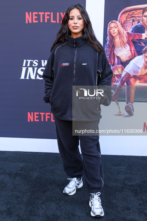 Naz Perez arrives at the 2024 Beyond Fest - Los Angeles Premiere Of Netflix's 'It's What's Inside' held at The Egyptian Theatre Hollywood on...