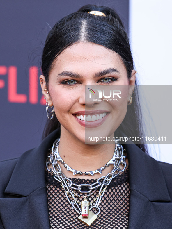 Jess Adams arrives at the 2024 Beyond Fest - Los Angeles Premiere Of Netflix's 'It's What's Inside' held at The Egyptian Theatre Hollywood o...