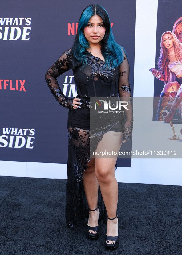 Kenia Davalos arrives at the 2024 Beyond Fest - Los Angeles Premiere Of Netflix's 'It's What's Inside' held at The Egyptian Theatre Hollywoo...