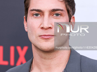 James Morosini arrives at the 2024 Beyond Fest - Los Angeles Premiere Of Netflix's 'It's What's Inside' held at The Egyptian Theatre Hollywo...