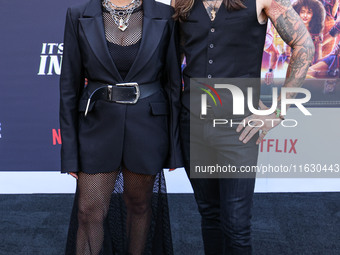 Jess Adams and Nick Perri arrive at the 2024 Beyond Fest - Los Angeles Premiere Of Netflix's 'It's What's Inside' held at The Egyptian Theat...