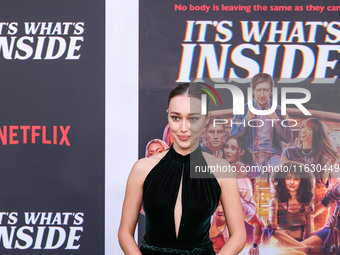 Alycia Debnam-Carey wearing Dior arrives at the 2024 Beyond Fest - Los Angeles Premiere Of Netflix's 'It's What's Inside' held at The Egypti...