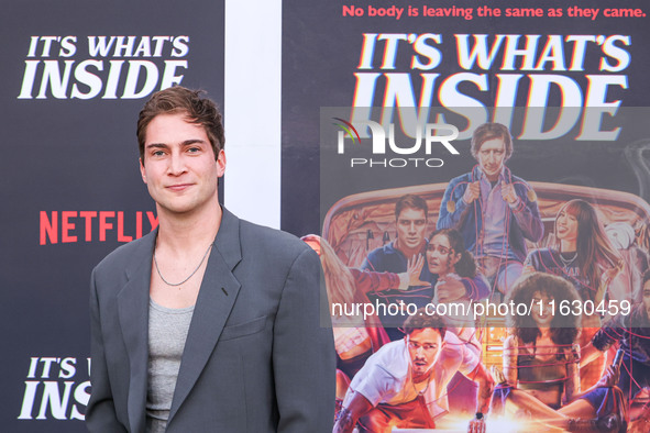 James Morosini arrives at the 2024 Beyond Fest - Los Angeles Premiere Of Netflix's 'It's What's Inside' held at The Egyptian Theatre Hollywo...