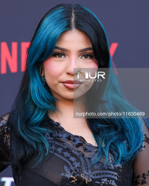 Kenia Davalos arrives at the 2024 Beyond Fest - Los Angeles Premiere Of Netflix's 'It's What's Inside' held at The Egyptian Theatre Hollywoo...