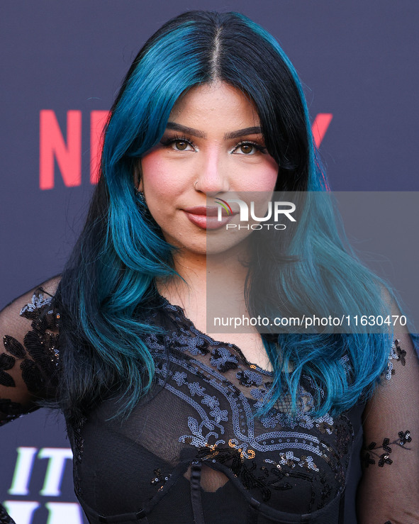 Kenia Davalos arrives at the 2024 Beyond Fest - Los Angeles Premiere Of Netflix's 'It's What's Inside' held at The Egyptian Theatre Hollywoo...