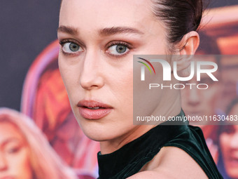 Alycia Debnam-Carey wearing Dior arrives at the 2024 Beyond Fest - Los Angeles Premiere Of Netflix's 'It's What's Inside' held at The Egypti...