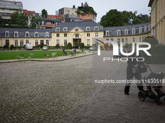 General view of the Abbaye de la Cambre in Brussels, Belgium, on September 29, 2024. (