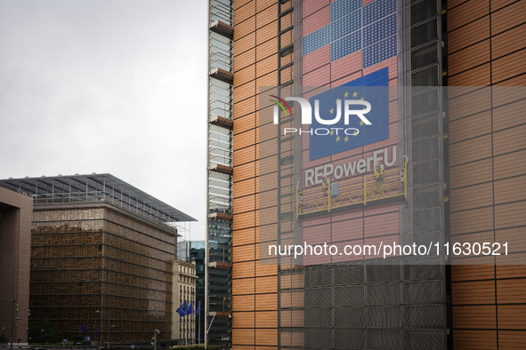 General view of the European Commission building in Brussels, Belgium, on September 30, 2024. 