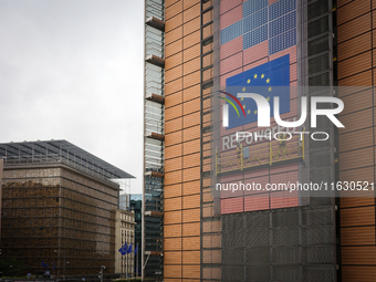 General view of the European Commission building in Brussels, Belgium, on September 30, 2024. (